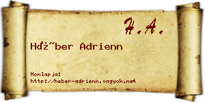 Héber Adrienn névjegykártya